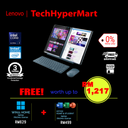 Lenovo Yoga Book 9 13IMU9 83FF002AMJ-2-W11-EPP 13.3" Laptop/ Notebook (Ultra 7 155U, 32GB, 2TB, Intel, W11H, Off H&S, Touchscreen, Pen)