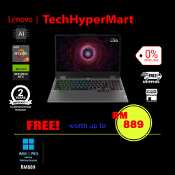 Lenovo LOQ 15ARP9 83JC00G4MJ-1-W11-EPP 15.6" Laptop/ Notebook (Ryzen 7 7435HS, 12GB, 1TB, NV RTX4050, W11H, 144Hz, AI Chip)