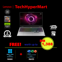Lenovo LOQ 15AHP10 83JG008EMJ-24-W11P 15.6" Laptop/ Notebook (Ryzen 5 220, 24GB, 512GB, NV RTX5050, W11P, Off Home 2024, 144Hz, AI Chip)
