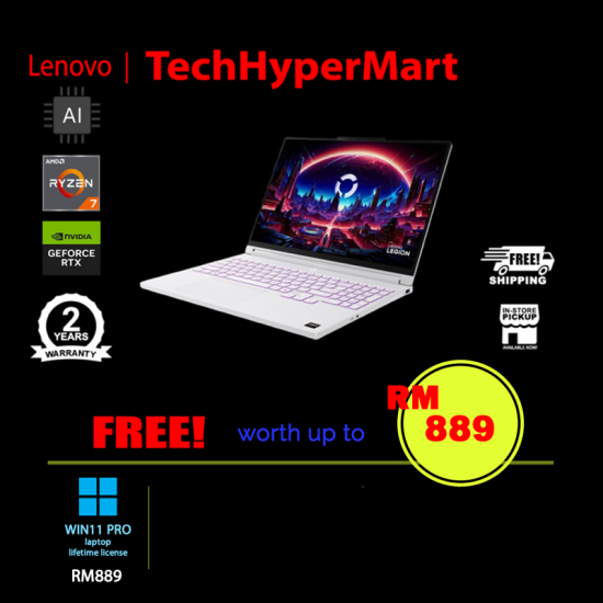 Lenovo Legion 5 15AGP11 83Q6005YMJ-W11P 15.3" Laptop/ Notebook (Ryzen AI 7 450, 16GB, 512GB, NV RTX5050, W11P, 165Hz, AI)