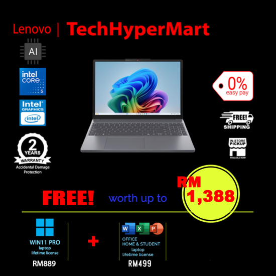 Lenovo IdeaPad Slim 3 15IWC11 83RR00A3MJ-1-W11P-EPP 15.3" Laptop/ Notebook (Core 5 320, 16GB, 1TB, Intel, W11P, Off Home 2024 + Off 365 Basic, AI)