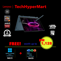 Lenovo Yoga 7 2-in-1 14AGP11 83TD007JMJ 14" Laptop/ Notebook (Ryzen AI 7 445, 16GB, 512GB, AMD Radeon, W11H, Off Home 2024 + Off 365 Basic, Touch, AI)