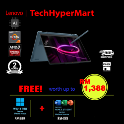 Lenovo Yoga 7 2-in-1 14AGP11 83TD007JMJ-W11P 14" Laptop/ Notebook (Ryzen AI 7 445, 16GB, 512GB, AMD Radeon, W11P, Off Home 2024 + Off 365 Basic, Touch, AI)