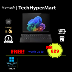 Microsoft Surface Pro 11th 13" OLED Copilot+ PC (Snapdragon X Elite 12C, 16GB, 512GB, Qualcomm Adreno, W11H, Touchscreen, AI Chip)