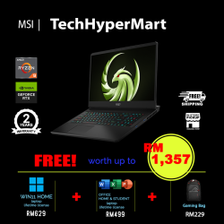 MSI Alpha 17 C7VG-025MY-32-W11 17.3" Laptop/ Notebook (Ryzen 9 7945HX, 32GB, 1TB, NV RTX4070, W11H, 240Hz, Off H&S)