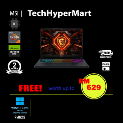 MSI Crosshair A16 HX E8WFK-037MY 16" Laptop/ Notebook (Ryzen 7 8840HX, 16GB, 512GB, NV RTX5060, W11H, 240Hz, AI)