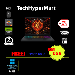 MSI Crosshair A16 HX E8WFK-037MY-1-W11-EPP 16" Laptop/ Notebook (Ryzen 7 8840HX, 16GB, 1TB, NV RTX5060, W11H, 240Hz, AI)