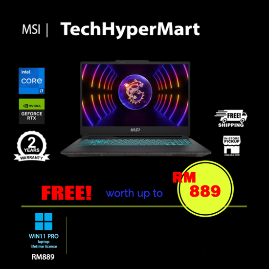 MSI Cyborg 15 A13VEK-887MY-W11P 15.6" Laptop/ Notebook (i7-13620H, 16GB, 512GB, NV RTX4050, W11P, 144Hz) MSI Cyborg 15 A13VEK-887MY-W11P 15.6" Laptop/ Notebook (i7-13620H, 16GB, 512GB, NV RTX4050, W11P, 144Hz)