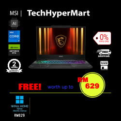 MSI Cyborg 15 B13WFKG-680MY-2-W11-EPP 15.6" Laptop/ Notebook (i7-13620H, 16GB, 2TB, NV RTX5060, W11H, 144Hz, AI Chip)