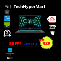 MSI Cyborg 15 Black Edition A13VE-2412MY-1-W11-EPP 15.6" Laptop/ Notebook (i5-13420H, 16GB, 1TB, NV RTX4050, W11H, AI)