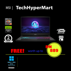 MSI Katana A15 AI B8VF-467MY-24-W11P 15.6" Laptop/ Notebook (Ryzen 9 8945HS, 24GB, 512GB, NV RTX4060, W11P, 144Hz)