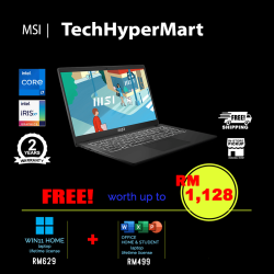 MSI Modern 15 B13M-899MY 15.6" Laptop/ Notebook (i7-1355U, 16GB, 512GB, Intel Iris Xe, W11H, Off H&S)