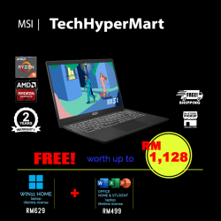 MSI Modern 15 B7M-248MY 15.6" Laptop/ Notebook (Ryzen 5 7530U, 16GB, 512GB, AMD Radeon, W11H, Off H&S)