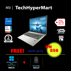 MSI Prestige 16Evo A12M-094MY-2-W11-EPP 16" Laptop/ Notebook (i7-1280P, 16GB, 2TB, Intel Iris Xe, W11H)