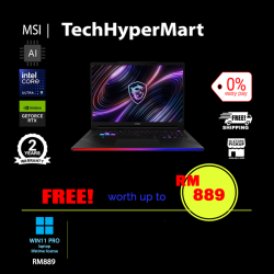 MSI Raider 16 Max HX B2WI-081MY-4-W11P-EPP 16" Laptop/ Notebook (Ultra 9 290HX Plus, 32GB, 4TB, NV RTX5080, W11P, 240Hz, AI)