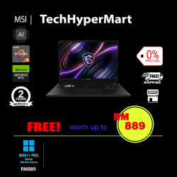 MSI Raider A16 HX B8WH-026MY-2-W11P-EPP 16" Laptop/ Notebook (Ryzen 9 8940HX, 16GB, 2TB, NV RTX5070Ti, W11P, AI)
