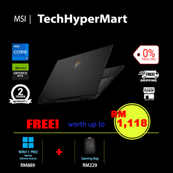 MSI Stealth 15 A13VE-022MY-32-2-W11P-EPP 15.6" Laptop/ Notebook (i7-13620H, 32GB, 2TB, NV RTX4050, W11P, 144Hz)