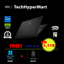 MSI Stealth 15 A13VE-022MY-24-W11P 15.6" Laptop/ Notebook (i7-13620H, 24GB, 1TB, NV RTX4050, W11P, 144Hz)