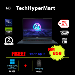 MSI Stealth 16 AI Studio A1VFG-074MY-64-2-W11-EPP 16" Laptop/ Notebook (Ultra 7 155H, 64GB, 2TB, NV RTX4060, W11H, 240Hz)