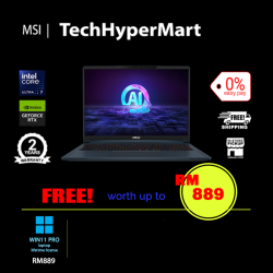 MSI Stealth 16 AI Studio A1VFG-074MY-64-2-W11P-EPP 16" Laptop/ Notebook (Ultra 7 155H, 64GB, 2TB, NV RTX4060, W11P, 240Hz)