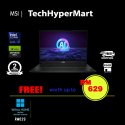 MSI Stealth 18 AI Studio A1VGG-009MY 18" Laptop/ Notebook (Ultra 9 185H, 32GB, 2TB, NV RTX4070, W11H, 120Hz)