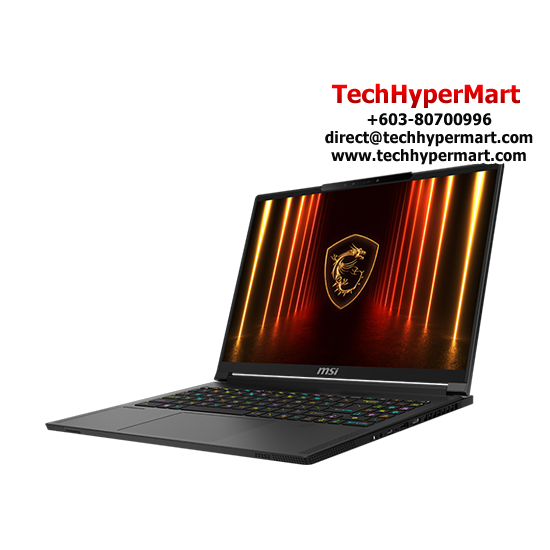 MSI Stealth A16 AI+ A3XWHG-039MY 16" Laptop/ Notebook (Ryzen AI 9 HX 370, 32GB, 2TB, NV RTX5070Ti, W11H, 240Hz, AI Chip)