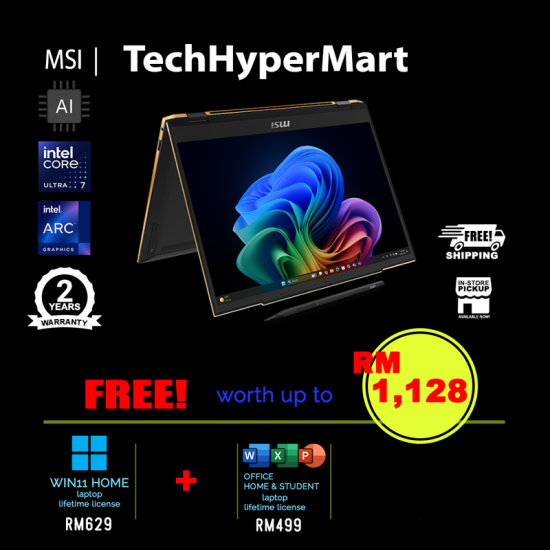 MSI Summit 13 AI+ Evo A2VMTG-022MY 13.3" Laptop/ Notebook (Ultra 7 258V, 32GB, 1TB, Intel Arc, W11H, Off H&S, Touchscreen, Pen, AI Chip) MSI Summit 13 AI+ Evo A2VMTG-022MY 13.3" Laptop/ Notebook (Ultra 7 258V, 32GB, 1TB, Intel Arc, W11H, Off H&S, Touchscreen, Pen, AI Chip)