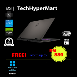 MSI Sword 16 HX B14VEKG-621MY-32-W11P 16" Laptop/ Notebook (i5-14450HX, 32GB, 512GB, NV RTX4050, W11P, 144Hz, AI Chip)