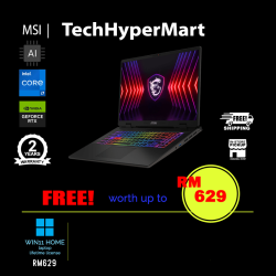 MSI Sword 17 HX B14VFKG-218MY 17" Laptop/ Notebook (i7-14650HX, 16GB, 1TB, NV RTX4060, W11H, 240Hz, AI Chip)