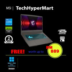 MSI Thin 15 B12UCX-1600MY-12-W11P 15.6" Laptop/ Notebook (i5-12450H, 12GB, 512GB, NV RTX2050, W11P, 144Hz)