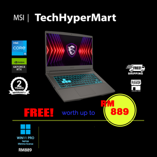 MSI Thin 15 B12UCX-1600MY-12-1-W11P 15.6" Laptop/ Notebook (i5-12450H, 12GB, 512GB, 1TB, NV RTX2050, W11P, 144Hz) MSI Thin 15 B12UCX-1600MY-12-1-W11P 15.6" Laptop/ Notebook (i5-12450H, 12GB, 512GB, 1TB, NV RTX2050, W11P, 144Hz)