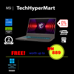 MSI Thin 15 B13UC-1864MY-32-1-1-W11P-EPP 15.6" Laptop/ Notebook (i7-13620H, 32GB, 1TB, 1TB, NV RTX3050, W11P, 144Hz)