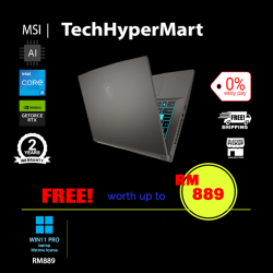 MSI Thin 15 B13UC-3441MY-32-1-W11P-EPP 15.6" Laptop/ Notebook (i5-13420H, 32GB, 1TB, NV RTX3050, W11P, AI)