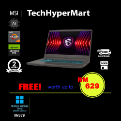 MSI Thin A15 AI B8VE-288MY-24-W11 15.6" Laptop/ Notebook (Ryzen 7 8845HS, 24GB, 512GB, NV RTX4050, W11H, 144Hz, AI Chip)