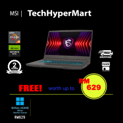 MSI Thin A15 B7UCX-287MY 15.6" Laptop/ Notebook (Ryzen 5 7535HS, 8GB, 512GB, NV RTX2050, W11H, 144Hz)