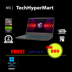 MSI Thin A15 B7UCX-287MY-16-W11P 15.6" Laptop/ Notebook (Ryzen 5 7535HS, 16GB, 512GB, NV RTX2050, W11P, 144Hz)