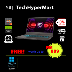 MSI Thin A15 B7UCX-287MY-1-W11P-EPP 15.6" Laptop/ Notebook (Ryzen 5 7535HS, 8GB, 1TB, NV RTX2050, W11P, 144Hz)