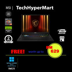 MSI Vector A18 HX A9WHG-097MY 18" Laptop/ Notebook (Ryzen 9 9955HX, 32GB, 2TB, NV RTX5070Ti, W11H, 240Hz, AI Chip)