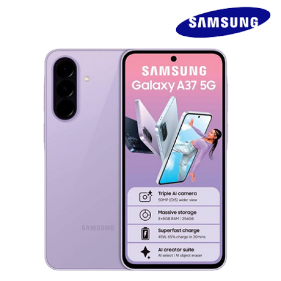 Samsung Galaxy A37 5G 6.7" Smartphone (Exynos 1480, Octa-core, 12GB RAM, 256GB ROM, 63MP Rear, 12MP Front Camera)