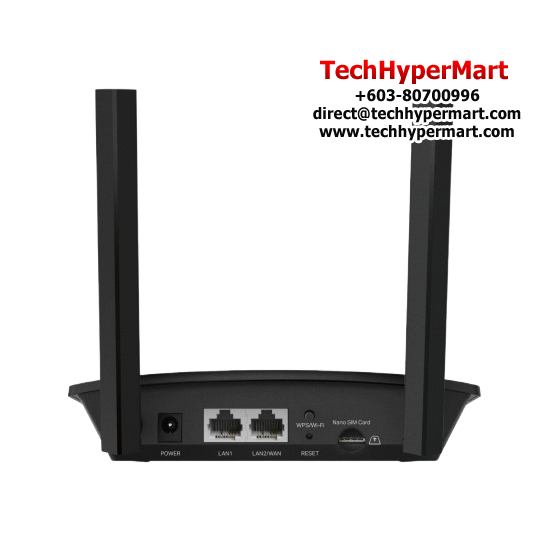 TP-Link TL-MR101 4G Router (300Mbps Wireless AX, 2 Non-detachable External)