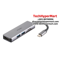 D-Link DUB-M530 USB Hub (5 In 1 USB Type C To Two USB 3.0 Ports, HDMI, SD Card Slot, MicroSD Card Slot)