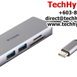D-Link DUB-M530 USB Hub (5 In 1 USB Type C To Two USB 3.0 Ports, HDMI, SD Card Slot, MicroSD Card Slot)