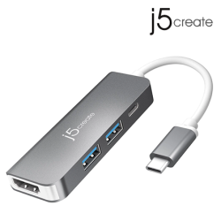 J5create JCD371 USB-C 2-Port Hub + HDMI + PD