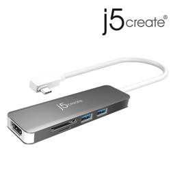 J5create JCD372 USB-C 3.1 SuperSpeed+ Multi-Adapter (Up To 3840 x 2160) 