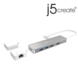 J5create JCD375 USB-C™ Modular Multi-Adapter with 2 Kits (Up To 3840 x 2160)