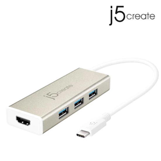 J5create JCH451 USB-C™ 3.1 3-Port USB™ 3.0 Hub & 4K HDMI™