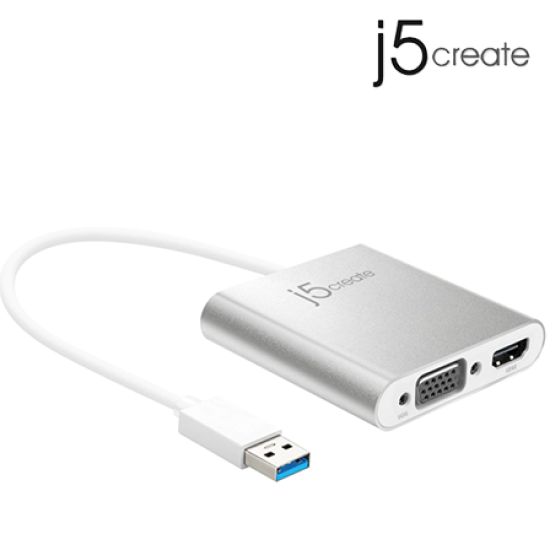 J5create JUA360 USB™ 3.0 to Dual VGA HDMI™ Multi-Monitor Adapter