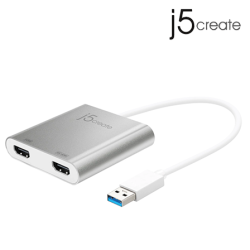J5create JUA365 USB™ 3.0 to Dual HDMI™ Multi-Monitor Adapter