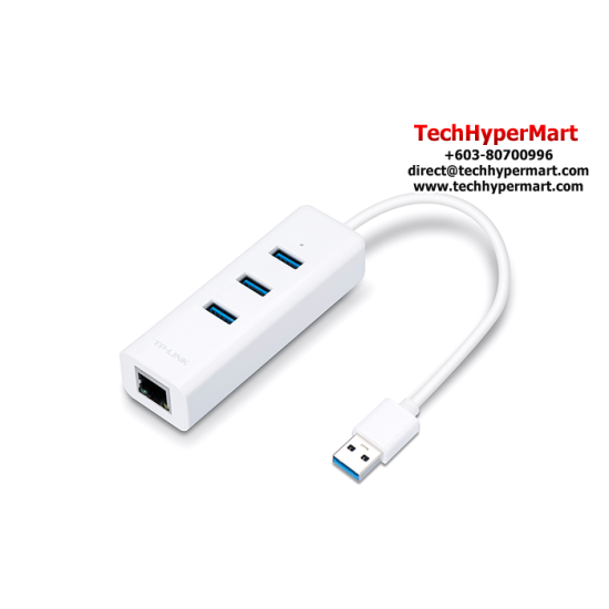 TP-Link UE330 2in1 Ethernet Adapter (USB 3.0 To Gigabit, 3-Port USB 3.0)
