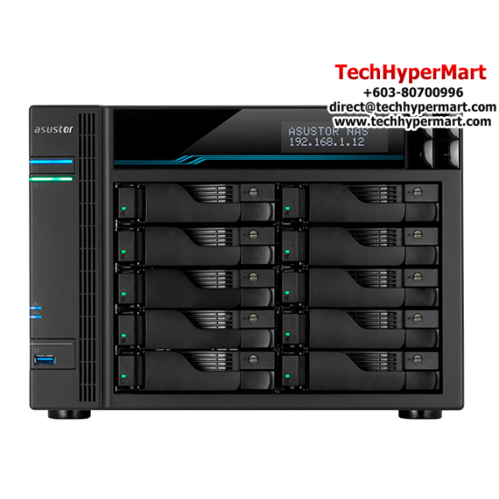 Asustor AS6510T NAS Server (10-Bay, 4GB eMMC, USB 3.2 Gen 1 x2, Tower)